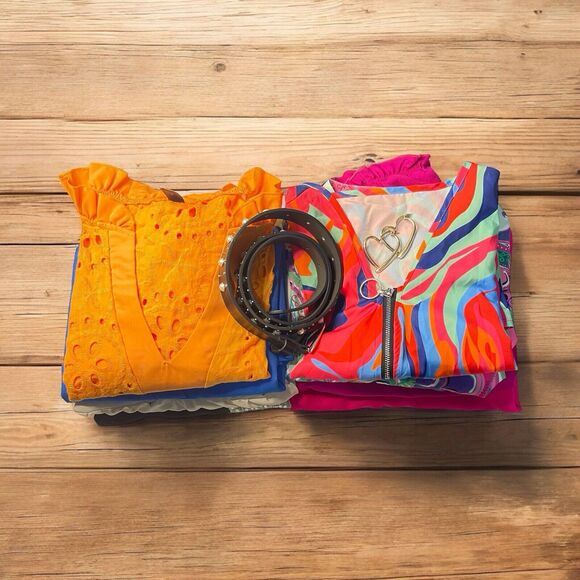 SHEIN Women’s Workwear Tops Lot 8 Short Sleeve Blouses, Sizes S/M/L + Bonus - Picture 1 of 10
